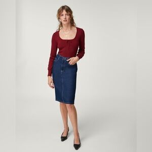 Rouje Blue Denim Skirt